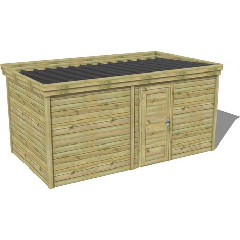 ABRI DE JARDIN bois traité 27mm, 4,7x2,6m, 12m2 (1/3)