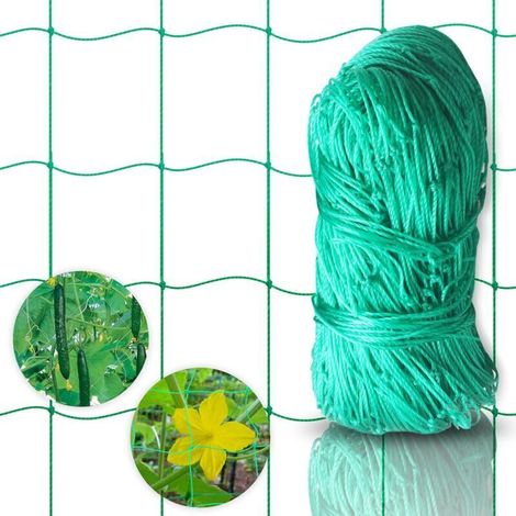 Rete rampicante a maglie larghe per un raccolto particolarmente abbondante di cetrioli, pomodori e altre verdure e piante rampicanti – Dimensioni: 1,827 m (1/4)