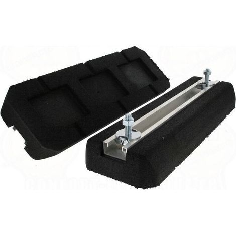 2 supports antivibrations Rubberfoot 600 mm en caoutchouc recyclé pour climatiseurs et équipements lourds