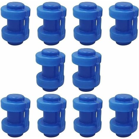 Capuchons Poteau Trampoline, 10 Pièces Trampoline Embout, Capuchons Pôle Trampoline, Capuchon D'Trampoline, pour Embout Poteau à Crochet Filet Filet de Sécurité Pièce de Rechange(Bleu)