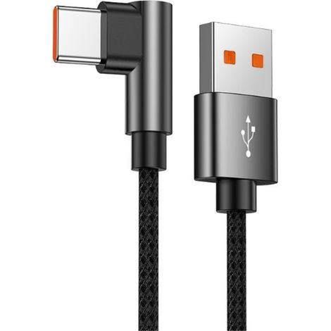 Câble de charge USB-C de 3 m avec fibre de remplissage et changement de couleur pour téléphones Android. Câble de charge rapide en métal pour téléphones Android. Câble USB-C vers USB-C de 1,8 m.