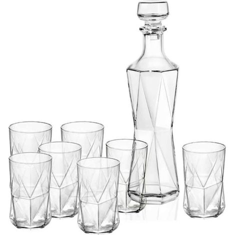 BORMIOLI whisky cassiopea 7 piezas , Juego whisky Cassiopea 7 piezasFabricada en vidrio de alta calidadJuego compuesto de botella de un litro y 6 vasos 33 clIdeal para (1/2)