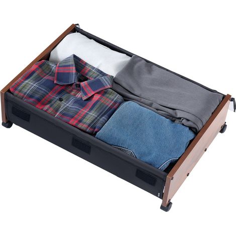 Rangement sous le lit avec roues,650 x 460 x 180 mm,conteneurs pour chaussures et vêtements,2 pièces,organisateur verrouillable (1/5)