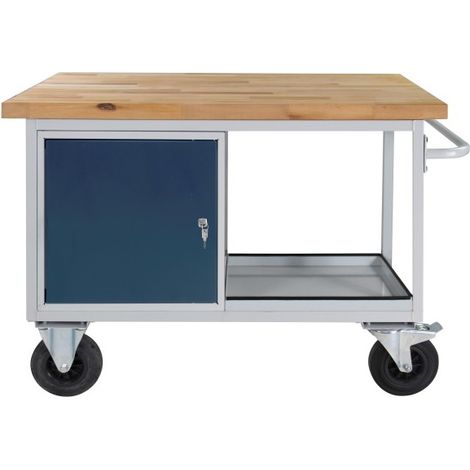 ADB mobile Werkbank Tischwagen Rollwagen 1 Tür  L1300xB600xH827 mm max. 500 kg