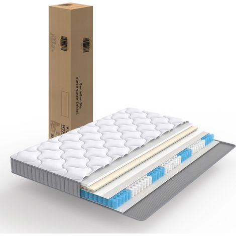 Canapé-lit et lit pliant, matelas 140x200x10 cm pour couchage d'appoint, ressorts ensachés 7 zones, OEKO-TEX (1/5)