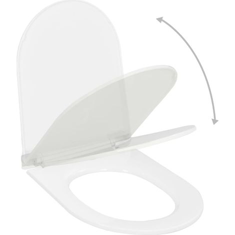 Asiento de inodoro con cierre suave, asiento de inodoro, asiento de inodoro, baño, hogar, restaurante, tienda, hotel, blanco 020002908 (1/5)