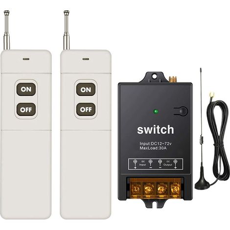 Remote control switch, 1500 m long distance, RF wireless switch AC 220 V/230 V/240 V/40 A relay for high power water pump lighting electrical equipment