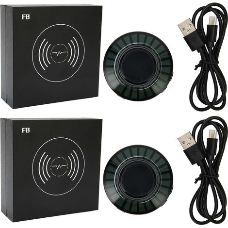 2 enceintes Bluetooth mini avec effets RGB, basses puissants et bruit blanc apaisant, stéréo portable sans fil (1/5)