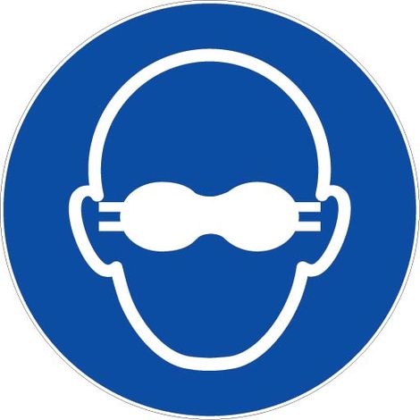 Panneau Lunettes de protection opaques obligatoires - Rigide Ø180mm - 4042046