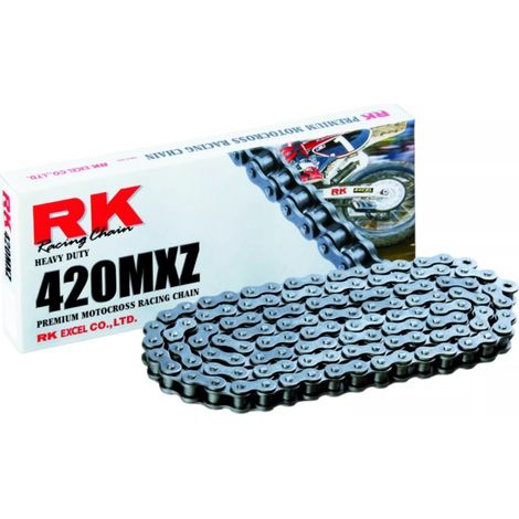 CADENA DE TRANSMISIÓN RK (MOTOCROSS) 420MXZ-140 ESLABONES (CL) INCLUYE COLOR ESTÁNDAR (CAPACIDAD: HASTA 150 CCM) (22,2 KN)