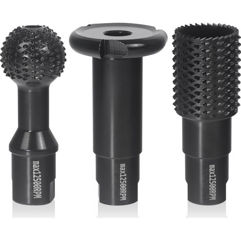 Punte per fresatrici per legno con filettatura 5/8-11, compatibili con smerigliatrici angolari da 4,5 e 5 pollici, utensili per intaglio elettrico con fresa a sfera in carburo di acciaio per incavatur