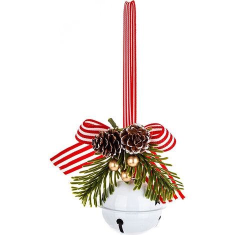 Decorazione natalizia da appendere: campana con ghirlanda, 12 cm. (1/5)