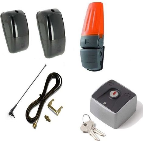 Kit accessoire 1 paire photocellules,1 lampe CAMOLLIGHT3, 1 antenne, 1contact à clé ELETTROKIT 1 - CARDIN (1/2)