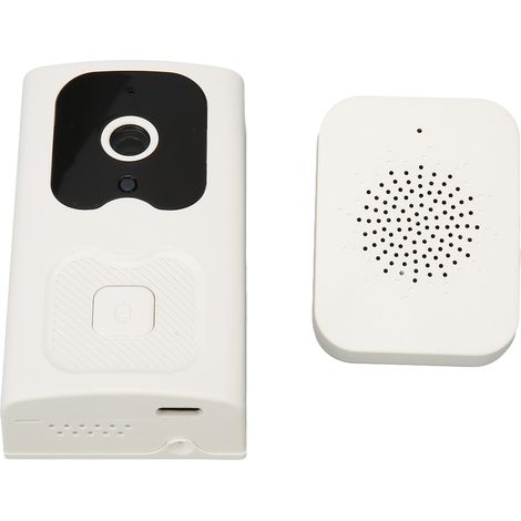 Sonnette Vidéo avec Audio Bidirectionnel, Détection de Mouvement et Vision Nocturne, Rechargeable pour Maison