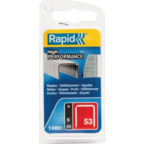 Grapa Grapadora Modelo 53 06Mm Fina Acero Rapid 1.080 Pz
