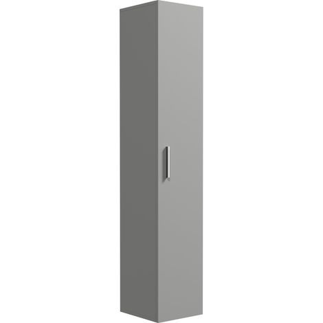 Badezimmerschrank Pluto 30 x 30 x 150cm - Matt grau - hoher Häng