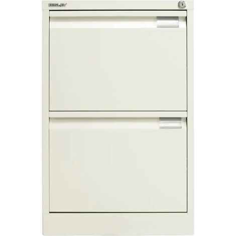 Bisley 2 Drawer Foolscap Filing Cabinet - White (1/3)