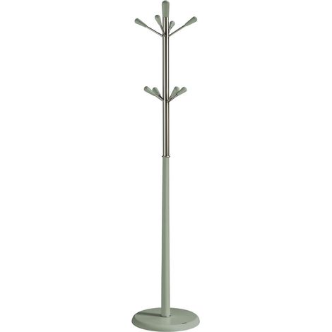 Perchero moderno mod. 414 herrajes cromo satinado lacado verde, 180 cm(alto)37 cm(ancho)37 cm(largo) (1/2)