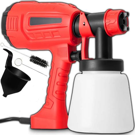 Sistema de pintura en aerosol eléctrico, lata de pintura de 1200 ml, pistola pulverizadora, 4 boquillas, velocidad de pulverización de 800 ml/minuto, para interiores y exteriores, diseño inalámbrico, (1/5)