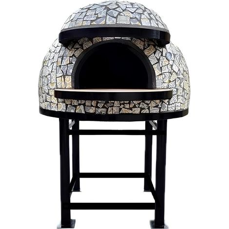 Forno legna artigianale diametro 100 cm capienza 3/4 pizze vietri con base ferro