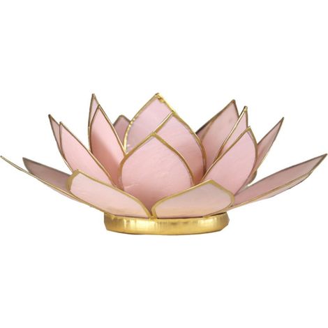 Porte Bougie Fleur de Lotus rose pastel (1/2)