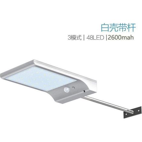 Lampe solaire extérieure 48 LED 450 lm avec détecteur de mouvement, IP65, blanc (1/5)