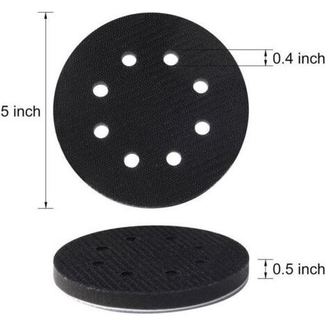 8 Pièces Tampon de Ponçage Souple 125mm Tampon d'Interface Ponceuse, Plateau de Poncage 8 Trous Tampon Interface en Éponge en Mousse Patin de Remplacement pour Ponceuse (1/3)