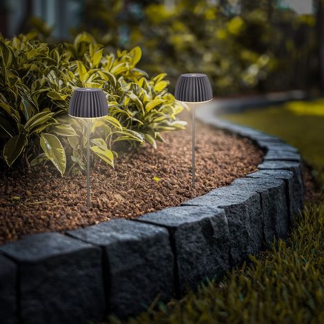Briloner Lampe extérieur sans fil avec piquet 80,5cm 1,5W 150lm 2700K blanc chaud IP44 anthracite - Lampe rechargeable jardin balcon terrasse (1/5)