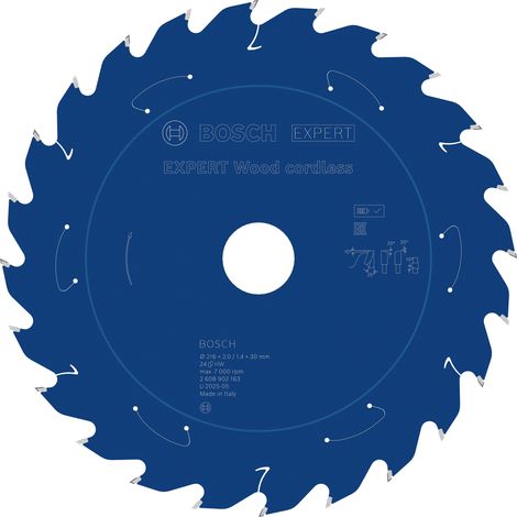 Bosch EXPERT Wood cordless Circular Saw Blade 216 x 2/1.4 x 30 mm T24 2608902163 (1/5)