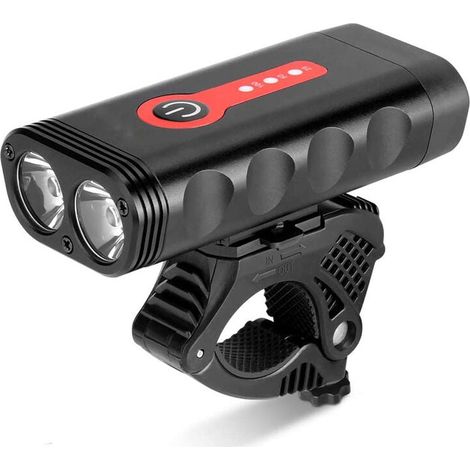 Ensemble d'éclairage vélo 5 modes 1000 lumens ultra lumineux, rotation à 360°, étanche IP65, rechargeable par USB, éclairage avant et arrière. (1/5)