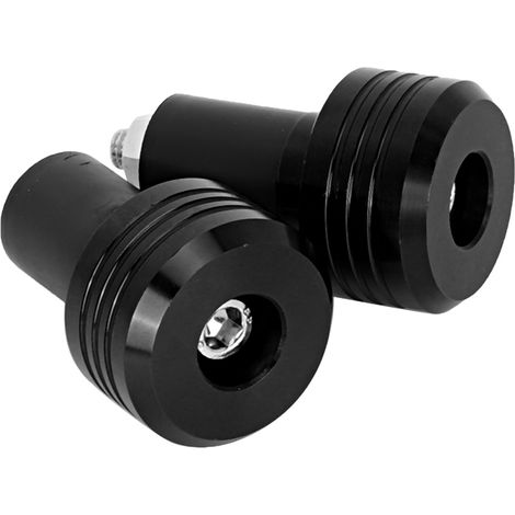 Guidon Moto Embouts Aluminium Bouchons Extrémité Poignée Slider Accessoires (Noir)