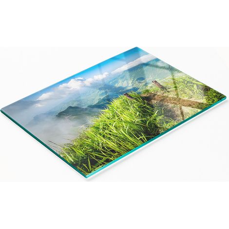 Gehärtetes, multifunktionales dekoratives Glasbrett für Wege, 80 x 52 cm (1/5)