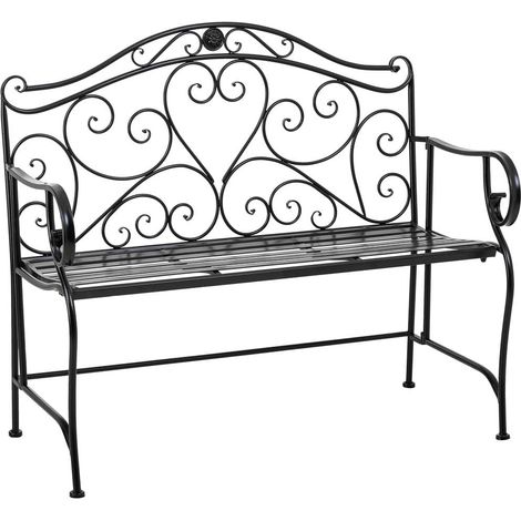 Banco de forja negro 110x50x88