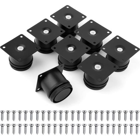 8 pezzi gambe per mobili, piedini per mobili regolabili da 50 mm con 48 viti, gambe universali per letto regolabili, altezza regolabile da 0 a 15 mm, gambe per mobili per sedie e tavoli (1/5)