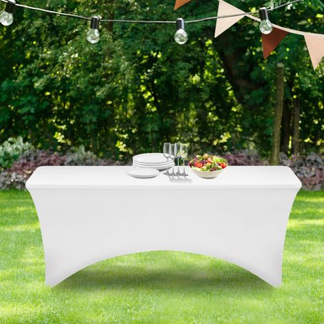 Funda blanca para mesa plegable de 180 cm