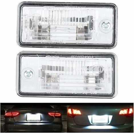 Éclairage pour plaque d'immatriculation, Feux 8E0807430A 8E0807430B feu de plaque d'immatriculation adapté pour A3 A4 A5 A6 C6 A8 D3 Q7 RS4 (1/4)
