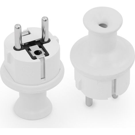 Uni-Schuko hermetischer abnehmbarer Stecker 230 V 16 A weiß (1/3)