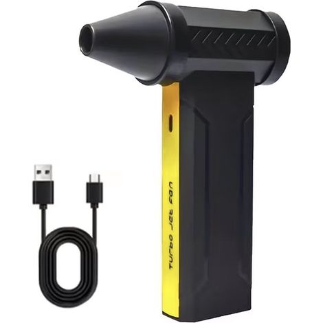 Soplador de aire eléctrico - 160.000 RPM, 10.000 mAh, diseño inalámbrico, soplador de aire para PC, teclado, coche y hogar - Negro