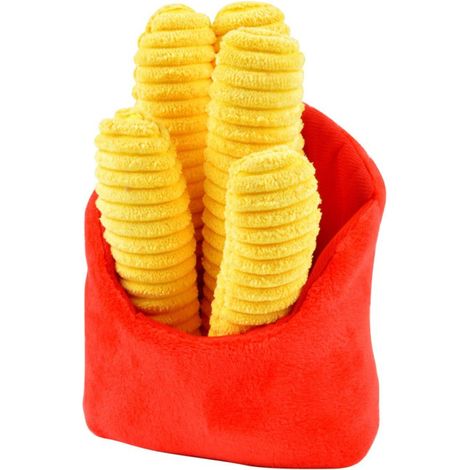 Jouet Peluche de Fouille "Frites" 19cm Rouge & Jaune (1/3)