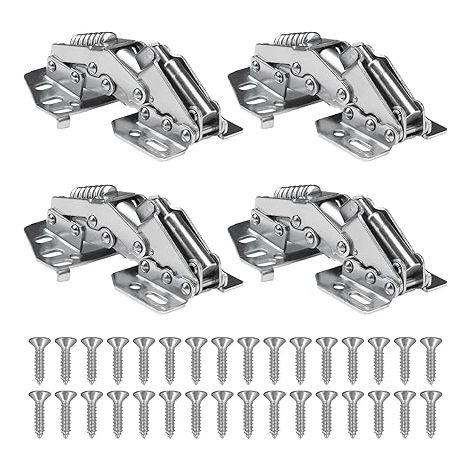 4 Pièces 90° Charniere Porte Cuisine Charnière à Visser 90° Degré Charnieres Fermeture Douce 90 Charnières Hydraulique Charnières à Fermeture Douce pour Porte D'armoire,Caravane(895929mm) (1/5)