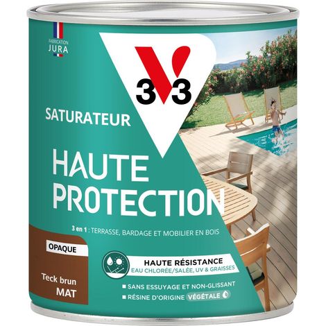 Saturateur Haute Protection Biosourcé V33 teck brun Mat - 0,75L