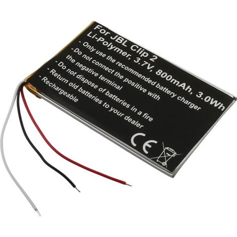 Batterie pour JBL Clip 2 Li-Polymer 3.7V 800mAh 3.0Wh