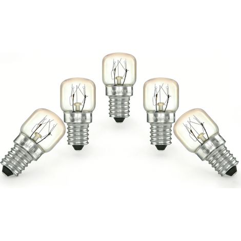 Ampoule pour four, T22-E14-25W, incandescente, haute luminosité 5 pièces Résiste à des températures élevées de 300 °C (1/5)