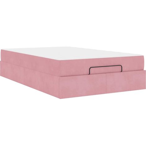 Struttura letto con materasso 2 pz Rosa Velluto vidaXL (1/5)