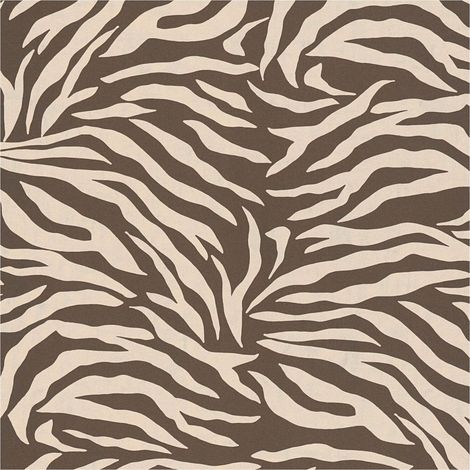 Animal pattern wallpaper wall Profhome 782172 hot embossed non-woven wallpaper smooth with zebra pattern matt cream brown 5,33 m2 (1/5)