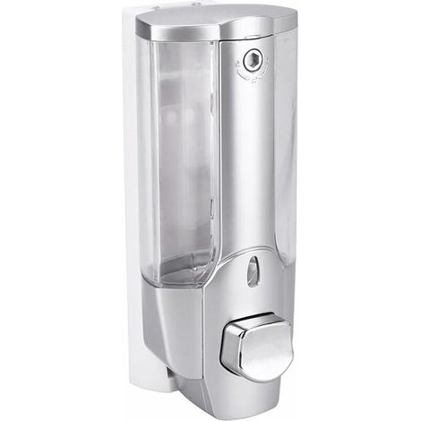 Dispenser di sapone per doccia, dispenser di sapone da bagno a parete, pompa per lozione liquida (350 ml) (1/4)