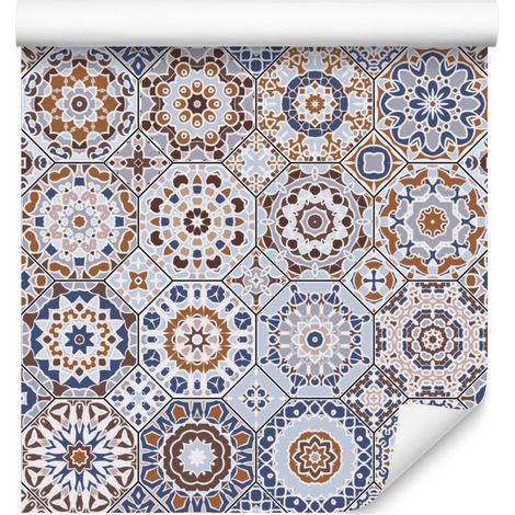 Papier peint mosaïque coloré de style arabe pour salon et chambre 50x1000 cm (1/5)