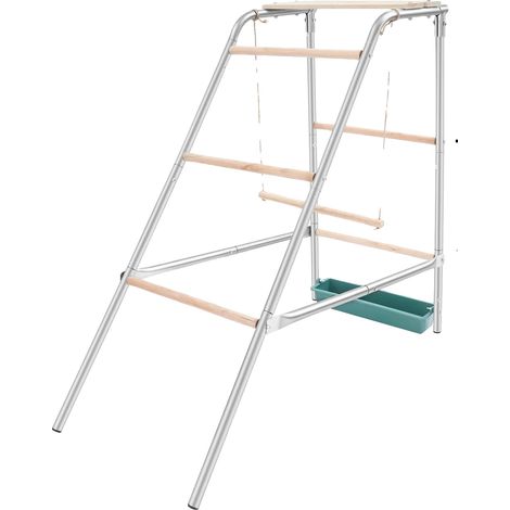 Gallinero, acero galvanizado, perchas de madera de eucalipto, blanco. (1/2)