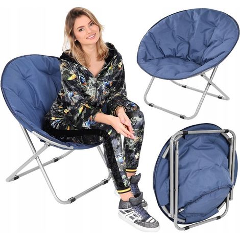 Silla plegable - Azul marino - Tela - 82x68x79CM (1/5)