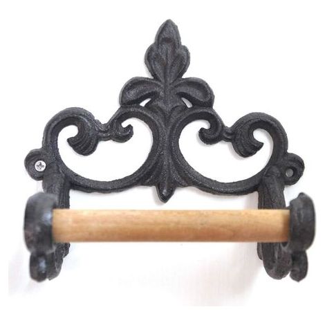 Porte-papier toilette vintage en fonte pour cuisine et salle de bain